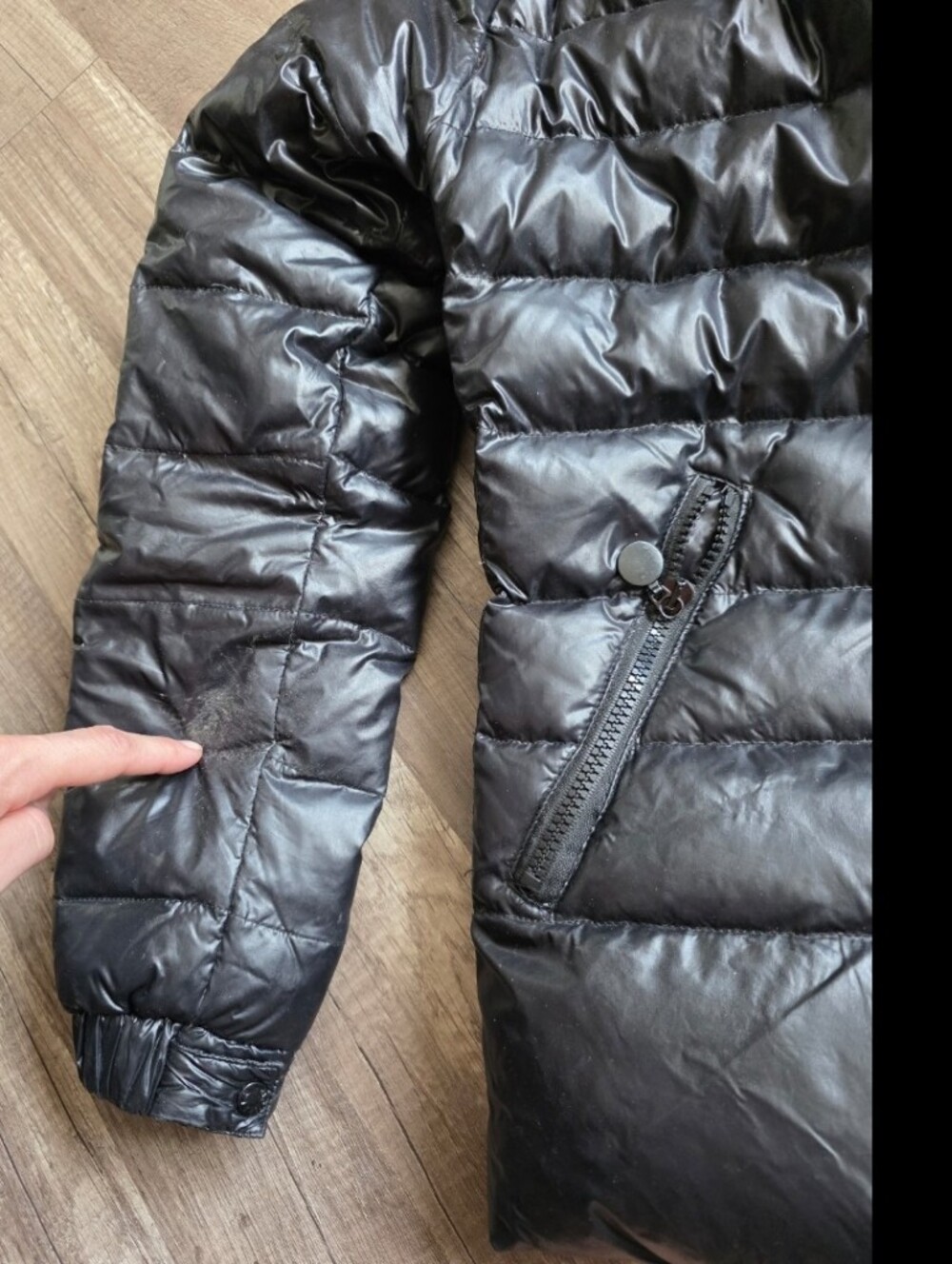 MONCLER BADY GLOSSY Black Quilted Puffer Jacket Luxury 2 Vintage Y2K Ski Snow - Picture 6 of 16